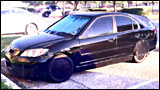 Spotted: fully streamlined/aeromodded ~2005 Honda Civic sedan (Austin, TX)